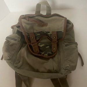American Eagle Camo snap backpack